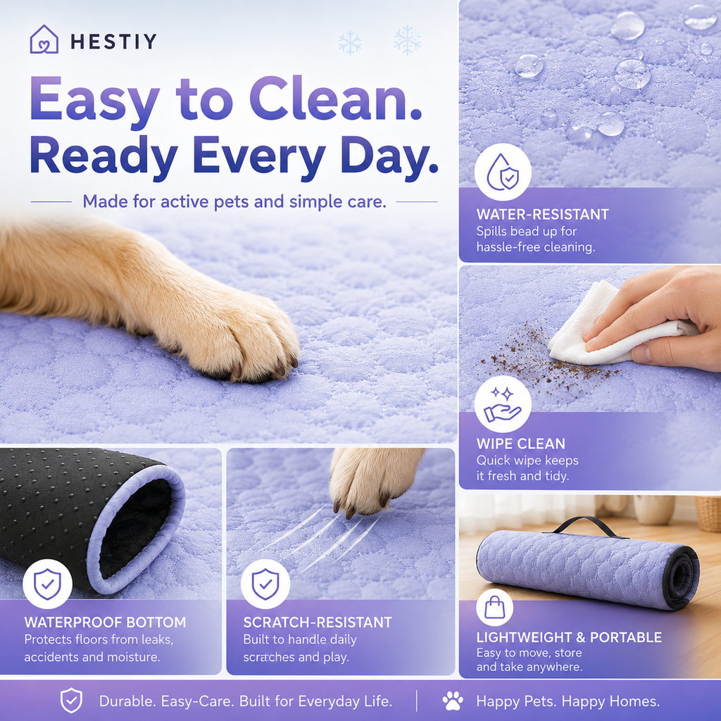 🐶🐱❄️Cooling Gel Mat for Pets Summer Heat Relief Pad Breathable Non-Toxic Cool Sleeping Mat for Dogs Cats