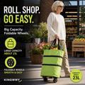 🔥Limited Offer⚡55K+ SOLD!🛍️2-in-1 Convertible shopping tote – hides wheels, holds 20kg, expands with zipper!✅Factory direct sales