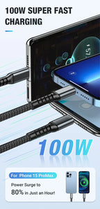 🔥Transparent Luminous 3-in-1 Super Fast Charging Cable🔥