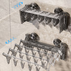 20-Clip Foldable Suction Cup Drying Racks