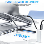 💥HOT SALE💥Limited-time offer-USB-C Docking Station Laptop Stand with 4K HDMI