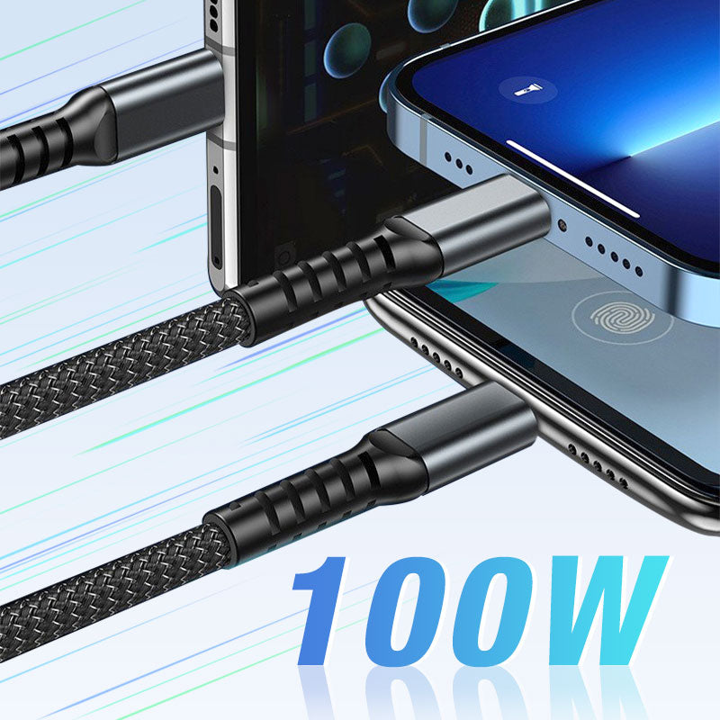 🔥Transparent Luminous 3-in-1 Super Fast Charging Cable🔥