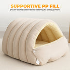 🐶😸Warmth Cozy Comfort Plush Pet Cave