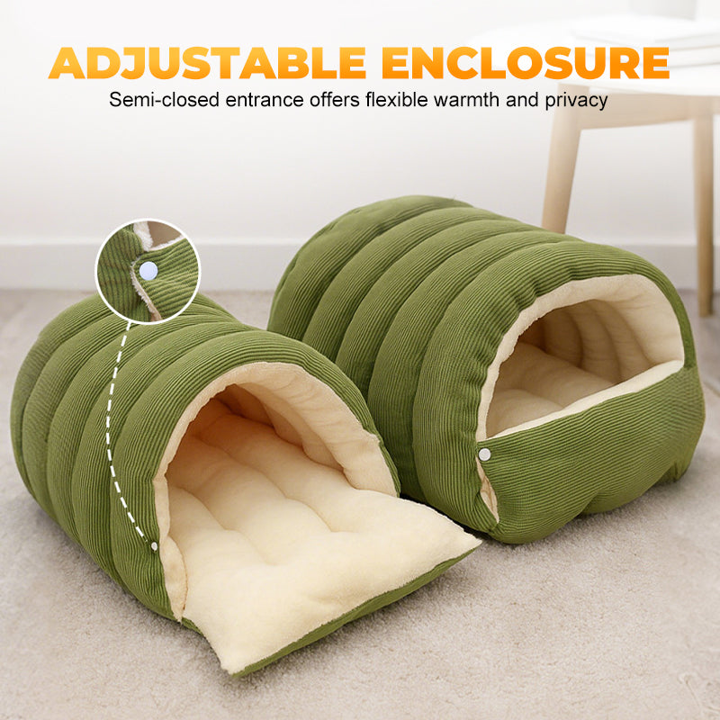 🐶😸Warmth Cozy Comfort Plush Pet Cave