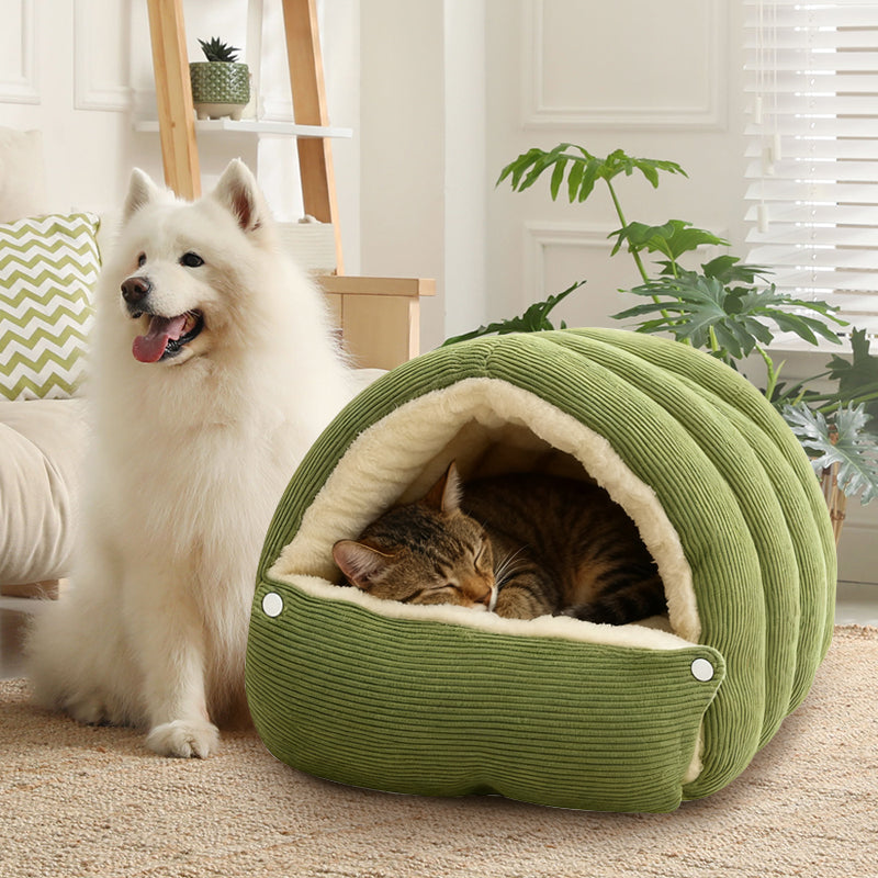 🐶😸Warmth Cozy Comfort Plush Pet Cave