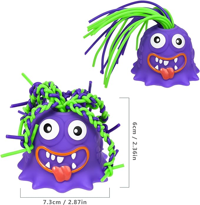 👾 49% OFF NOW! 🧸 Hair Pulling Monster Stress Relief Toy - Stretchy Sensory Fidget Tool for Anxiety & Focus, Safe for Kids/Adults 🎯✨