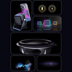🎶📱5-in-1 Wireless Induction Bluetooth Speaker with Adjustable Phone Stand