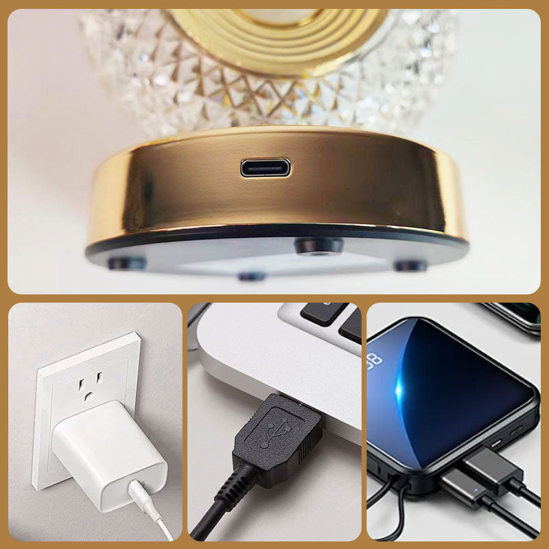 🥳SUMMER HOT SALE🥳💞50K+ SOLD!💥50% OFF! 🔥✨Rechargeable Luxury Crystal LED Night Light Lamp