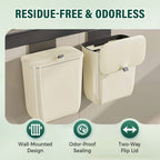 Hanging Kitchen Bin with Lid – No Smell, Space-Saving Rubbish Bin for Cabinet/Wall Use