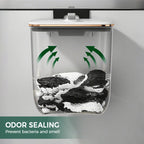 Hanging Kitchen Bin with Lid – No Smell, Space-Saving Rubbish Bin for Cabinet/Wall Use