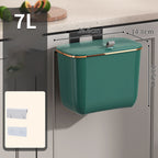Hanging Kitchen Bin with Lid – No Smell, Space-Saving Rubbish Bin for Cabinet/Wall Use
