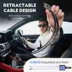 ⚡ BUY 2 GET 1 FREE! ✨ Ultra-fast 4-in-1 Car Charger 90W – With Retractable Cables & Ambient Starlight 🚗🌌