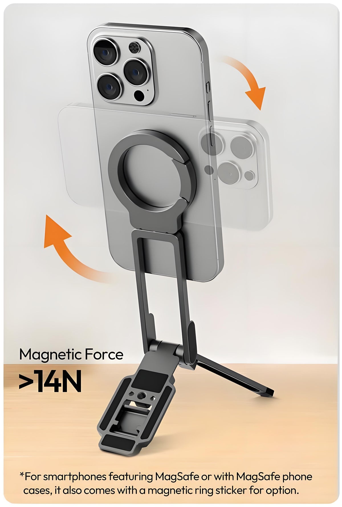 📢📢49% off!! ⏰ Magnetic Mount – 5-in-1 Mini Tripod with Dual MagSafe Magnets, Foldable Hook & Arca-Swiss Base! 📱🎥