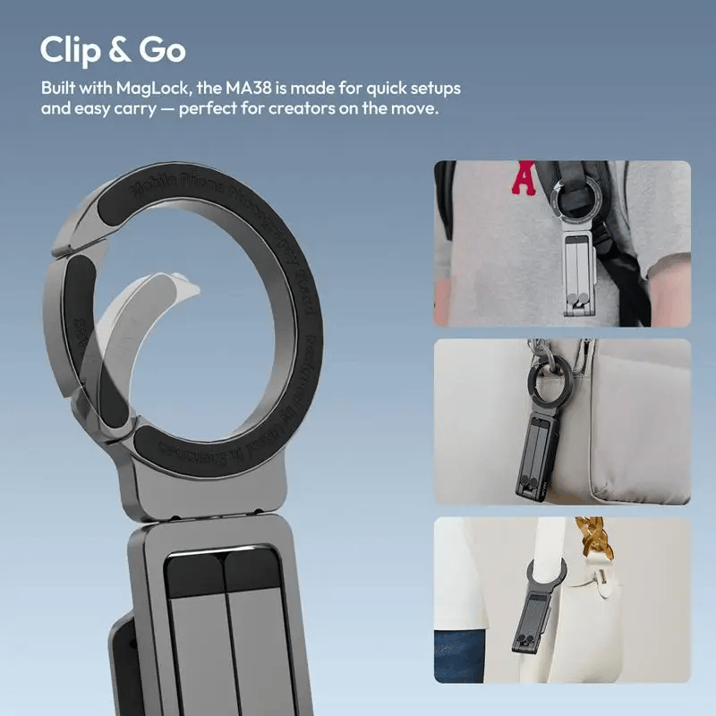 📢📢49% off!! ⏰ Magnetic Mount – 5-in-1 Mini Tripod with Dual MagSafe Magnets, Foldable Hook & Arca-Swiss Base! 📱🎥