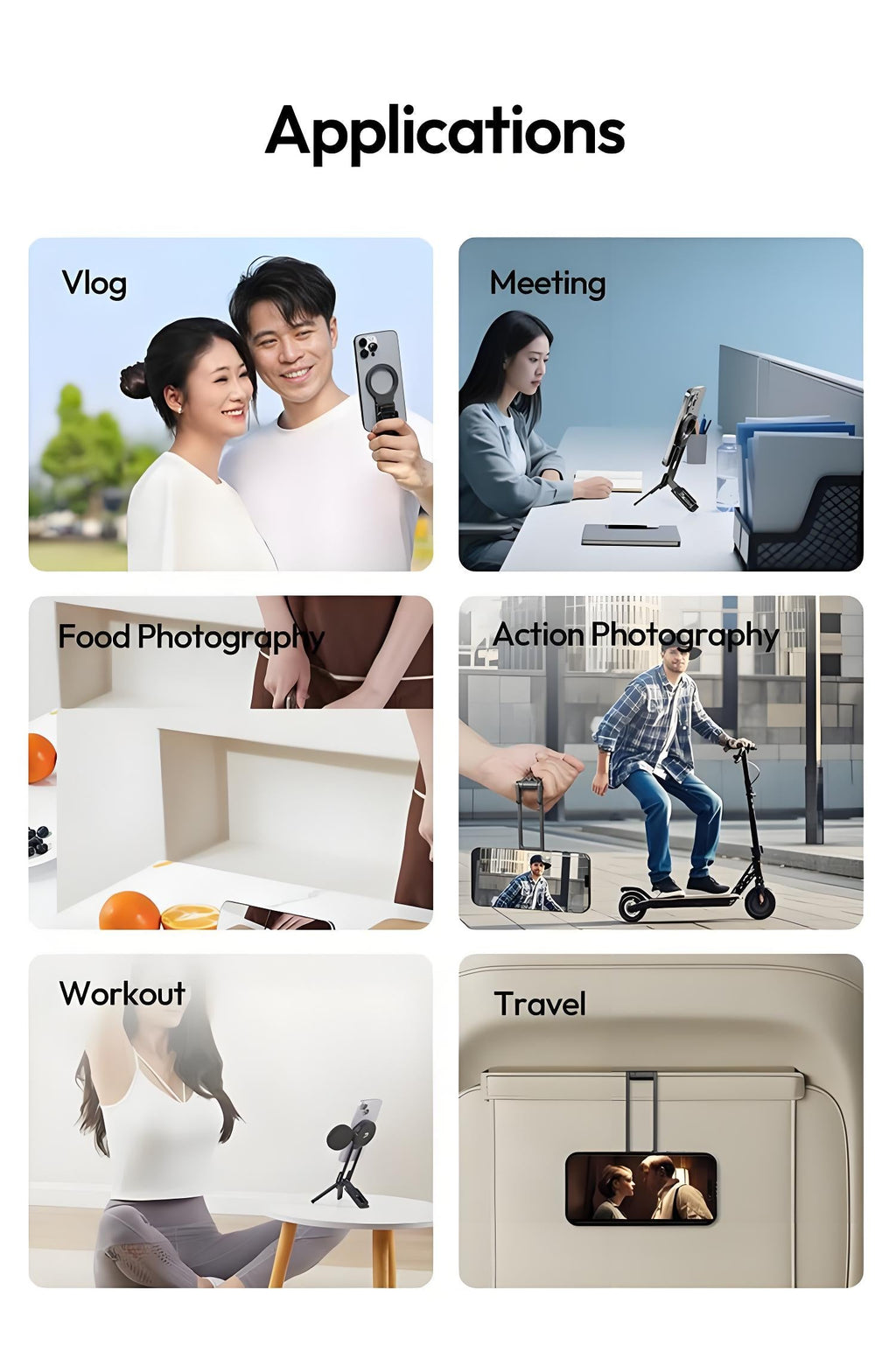 📢📢49% off!! ⏰ Magnetic Mount – 5-in-1 Mini Tripod with Dual MagSafe Magnets, Foldable Hook & Arca-Swiss Base! 📱🎥