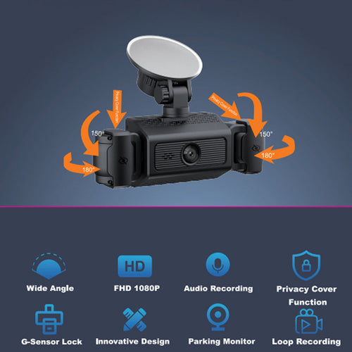 💥4-Channel HD Dash Cam with Night Vision