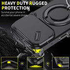 🔥50％ Off ＆Hot Sale🔥Magnetic Phone Case with Ring Stand For iPhone.airbag military protection