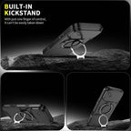 🔥50％ Off ＆Hot Sale🔥Magnetic Phone Case with Ring Stand For iPhone.airbag military protection