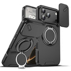 🔥50％ Off ＆Hot Sale🔥Magnetic Phone Case with Ring Stand For iPhone.airbag military protection