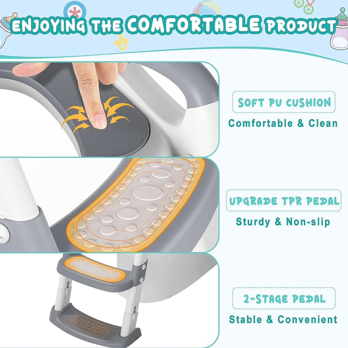 🔥Hot Sale 49% OFF🎁Potty Training Toilet Seat with Ladder