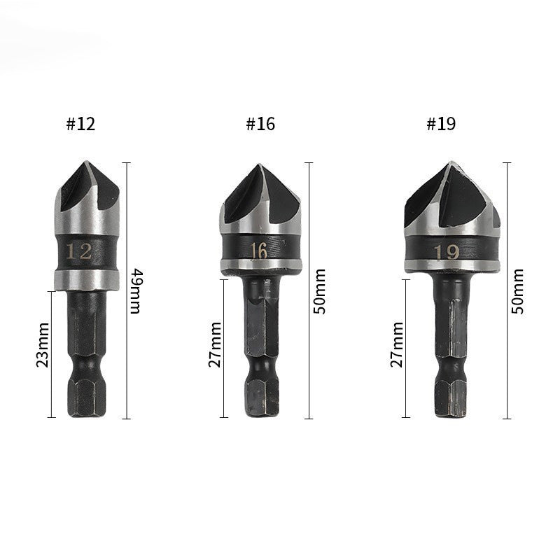 📢📢40% OFF !! ⏰ Countersink Drill Bit Set for Woodworking (5PCS/3PCS) – Clean Flush Holes, Durable & Time-Saving ⚙️