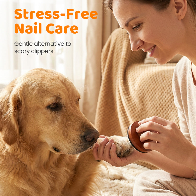 🔥50% OFF Half Price 🐕Wooden Pet Nail File with Replaceable Pads Gentle Paw Grooming Tool for Dogs Cats Small Pets
