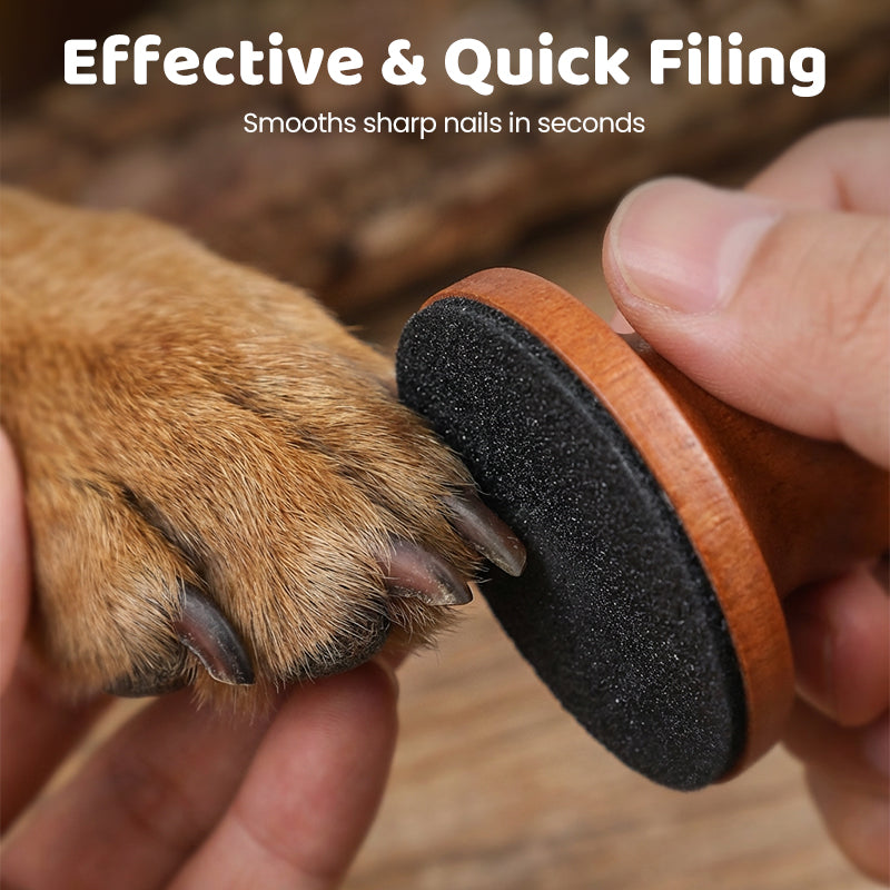 🔥50% OFF Half Price 🐕Wooden Pet Nail File with Replaceable Pads Gentle Paw Grooming Tool for Dogs Cats Small Pets