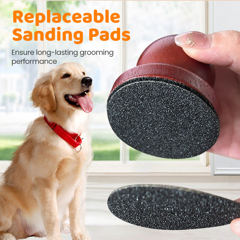🔥50% OFF Half Price 🐕Wooden Pet Nail File with Replaceable Pads Gentle Paw Grooming Tool for Dogs Cats Small Pets