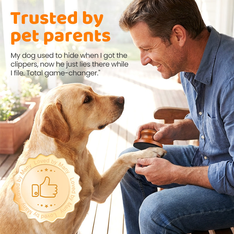 🔥50% OFF Half Price 🐕Wooden Pet Nail File with Replaceable Pads Gentle Paw Grooming Tool for Dogs Cats Small Pets