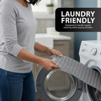 ZENO Bath Mat 100x40cm | Non-Slip Anti-Mould | 200 Suction Cups with Drain Holes | Large Rubber | Machine Washable & Durable