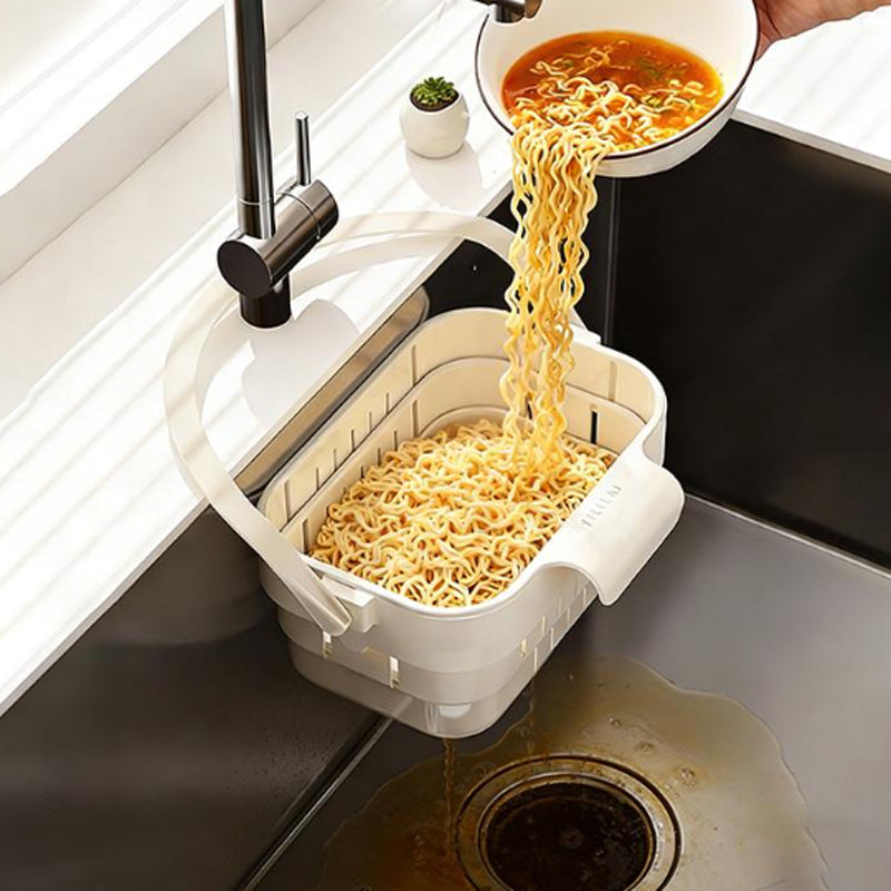 🧺 BUY 3 GET 1 FREE! 🍅 Collapsible Faucet-Hanging Sink Strainer Basket – Hanging, practical & easy to clean – Perfect for fruits, veggies or kitchen utensils – space-saving and versatile 🥦✨