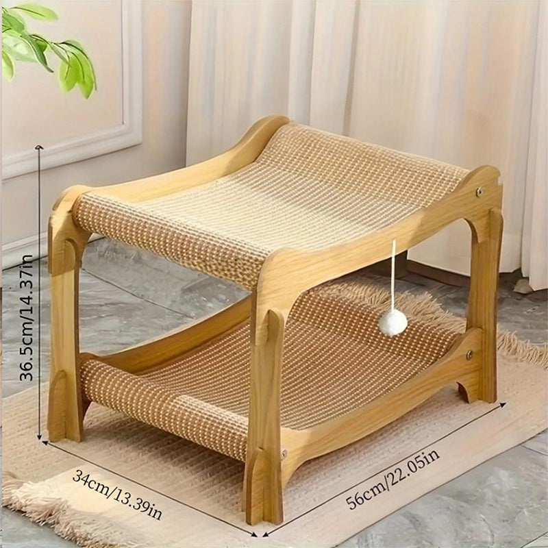 🐱 49% OFF NOW! ⏰ 2-in-1 Sisal Cat Scratching Lounger – Scratching & Lounging, Durable Sisal & Space-Saving 🛏️