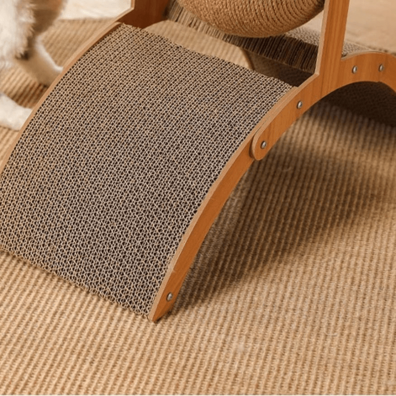 🐱 49% OFF NOW! 💖 Natural Sisal Cat Scratching Ball With Cardboard Pad – Satisfies Scratching, Durable Sisal & Protects Furniture 🧶