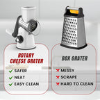 💖Limited-time offer🥗3 in 1 Rotary Cheese Grater Vegetable Slicer