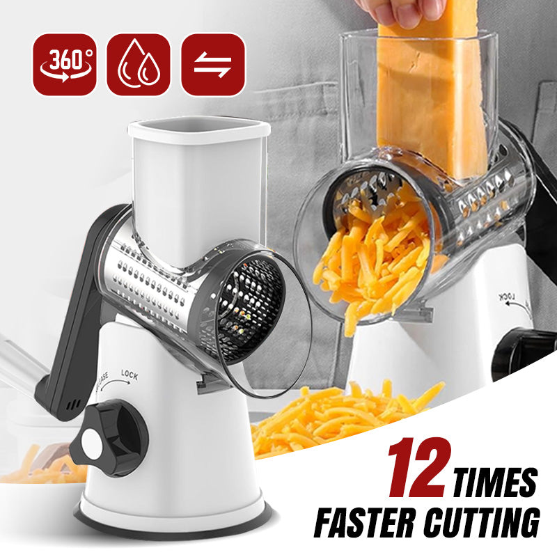 💖Limited-time offer🥗3 in 1 Rotary Cheese Grater Vegetable Slicer