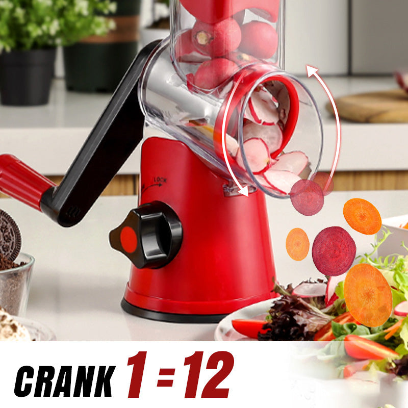 💖Limited-time offer🥗3 in 1 Rotary Cheese Grater Vegetable Slicer