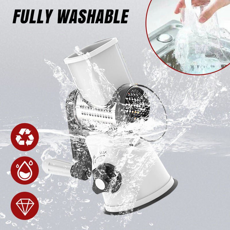 💖Limited-time offer🥗3 in 1 Rotary Cheese Grater Vegetable Slicer