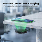 🔥2026 New Arrival🔥Invisible Mount Under-Desk Wireless Charger – Effortless Auto Charging!