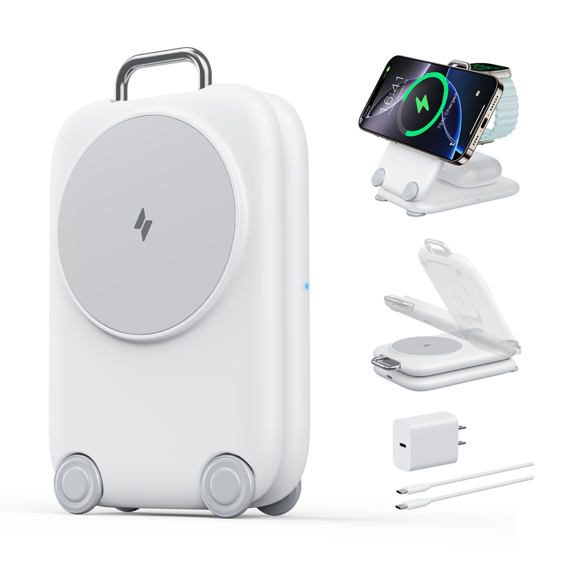 🔥HOT SALE＆50％OFF🔥Foldable Magnetic Wireless Charger 3-in-1 – Portable Charging Station for Phone, Watch & Earbuds