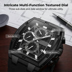 Modern Barrel-Shaped Case Watch for Men