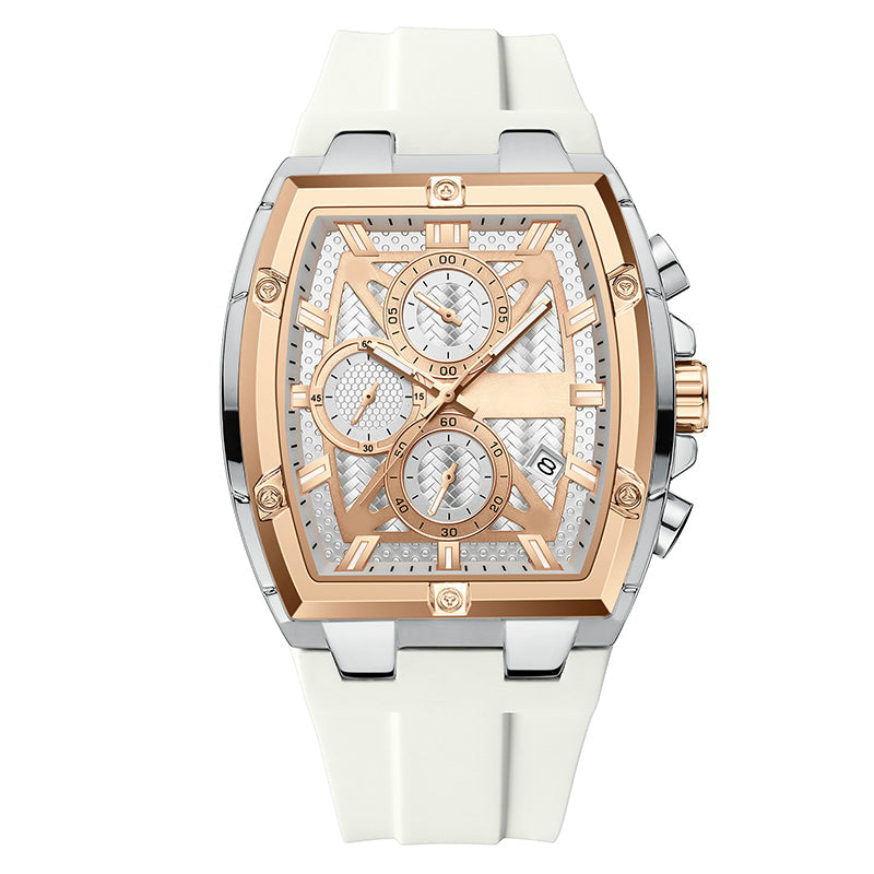 Modern Barrel-Shaped Case Watch for Men