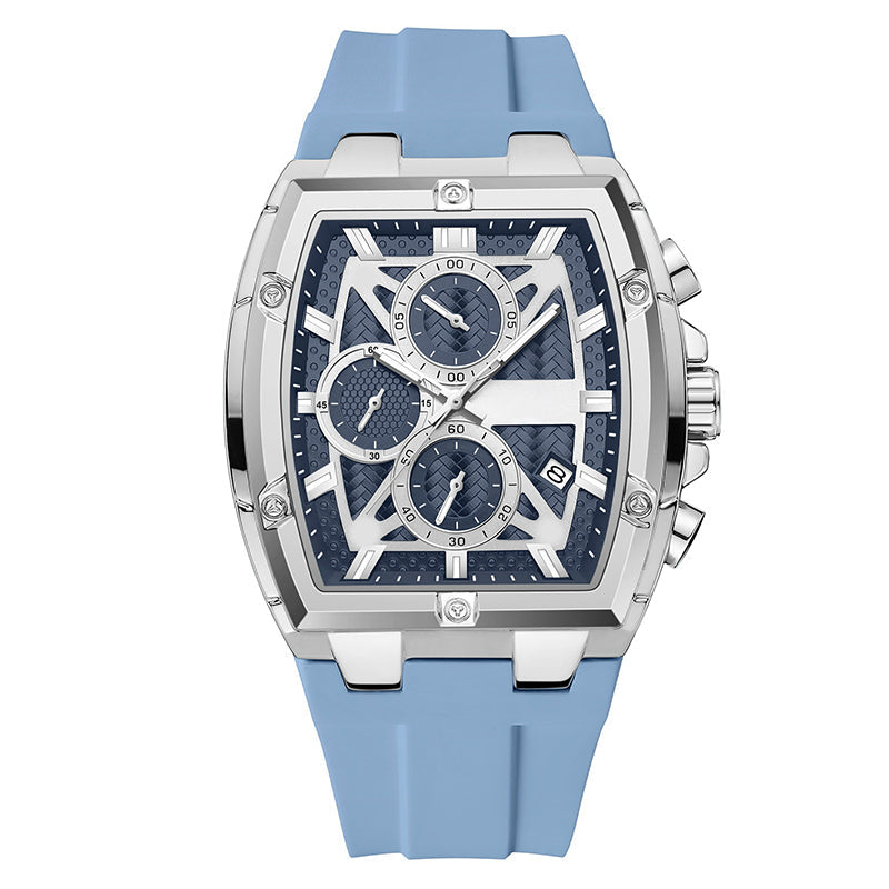 Modern Barrel-Shaped Case Watch for Men