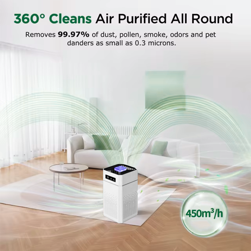 🌿💨 Home Air Purifier – All-around protection 🛡️🏠 for fresh, clean indoor air, ideal for combating allergens, dust, and odors. 🎁