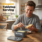 🚨BIG DISCOUNT!🔥Large Plastic Butter Dish With Lid & Knife