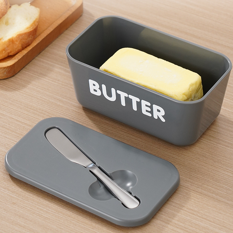 🚨BIG DISCOUNT!🔥Large Plastic Butter Dish With Lid & Knife