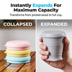 🥤Collapsible Silicone Travel Cup with Lid
