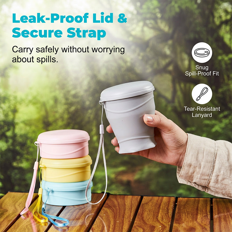 🥤Collapsible Silicone Travel Cup with Lid