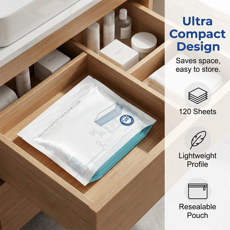 🥳2026 HOT SALE🥳💞50K+ SOLD!⏳✨ 49% OFF! Water‑Soluble Floor Sheets – Just drop in water, no measuring. Cleans & shines all floors. Safe & streak‑free. 120 sheets pack. Your daily helper. 🧹💧