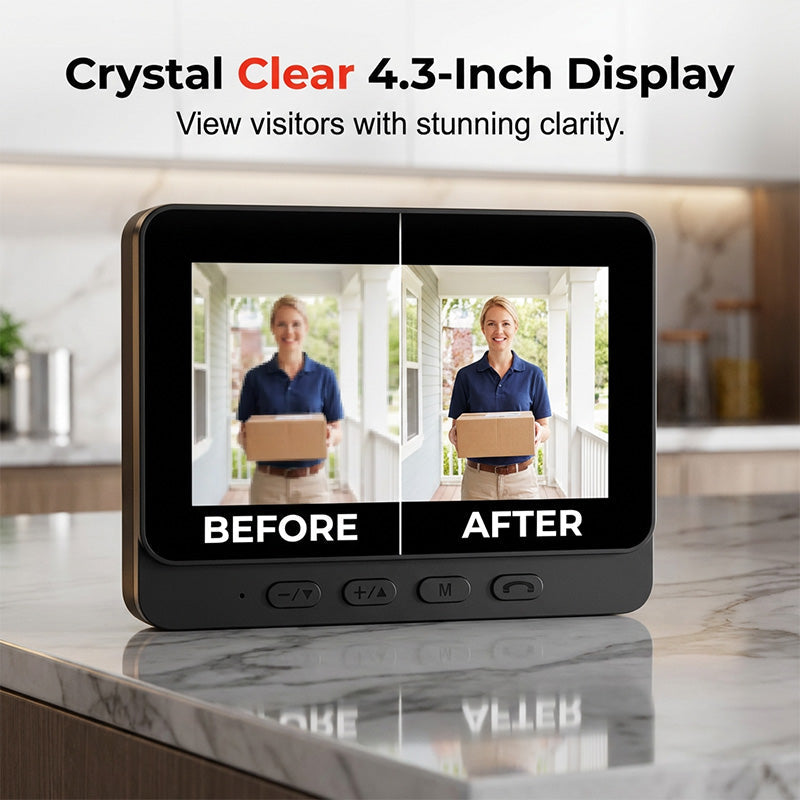 📢📢50% OFF !! ⏰Smart Video Doorbell with 4.3" Display Screen📹🚪