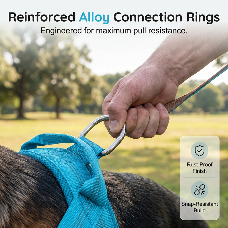 🐶🐾Easy On-Off Padded Dog Harness – No-Pull & Breathable – Safe & Comfortable